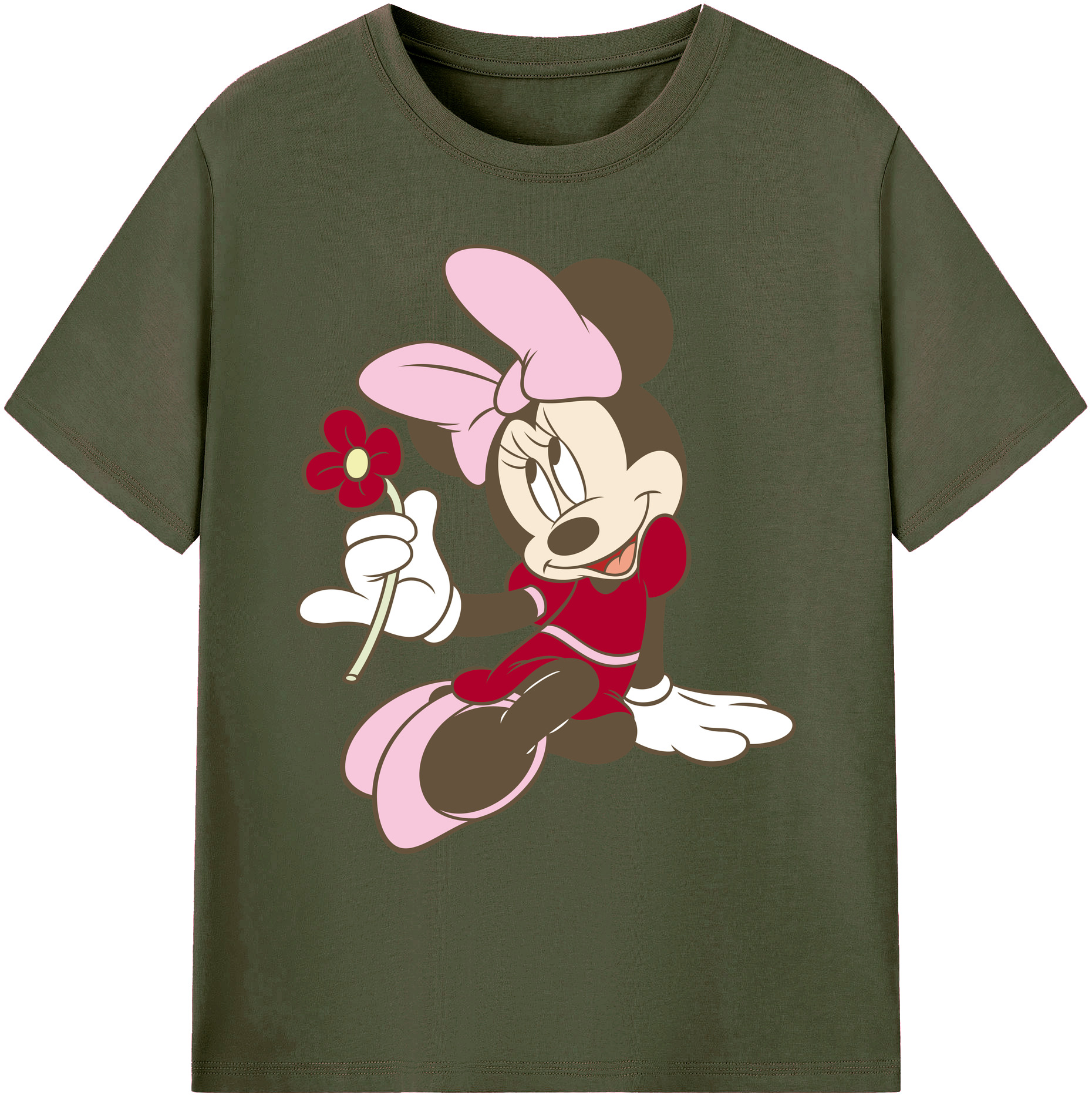 ミッキーマウス Mickey Mouse 綿100％ メンズ半袖Tシャツ｜肌触りやわらか＆通気性